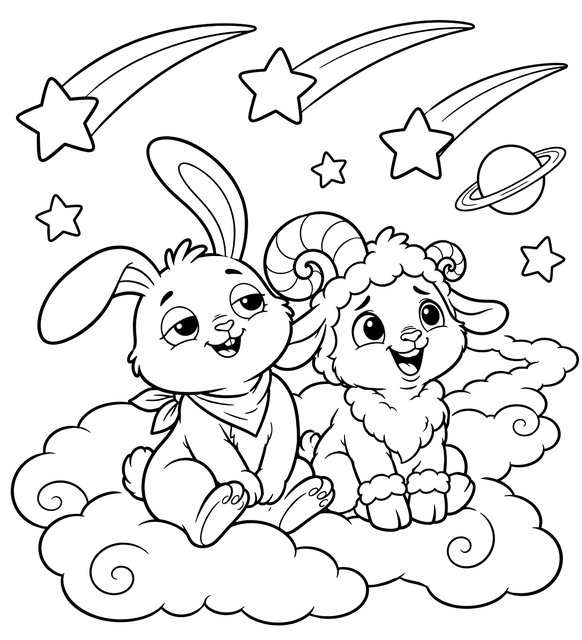Preview of bonus page 1: Moonto and Rammy watching shooting stars