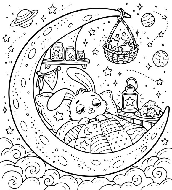 Preview of bonus page 2: Moonto's crescent-moon home