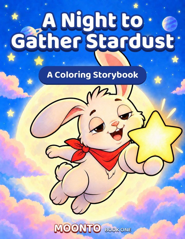 Cover of A Night to Gather Stardust: a coloring storybook